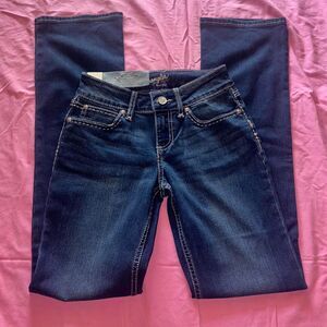 Wrangler Women's Navy and Blue Jeans